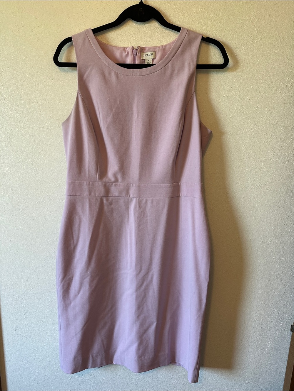 J. Crew Lilac Sleeveless Sheath Midi Dress